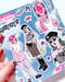 Image of Pinku & Spikes sticker sheet (kiss cut)