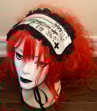 Image 1 of angel autopsy medical headdress (white x black)