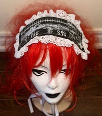 Image 3 of angel autopsy medical headdress (black x white)