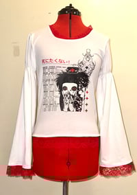 Image 1 of angel autopsy cutsew (white x red)