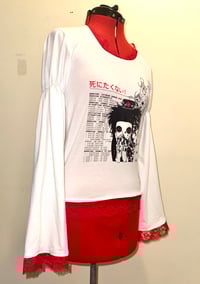 Image 3 of angel autopsy cutsew (white x red)