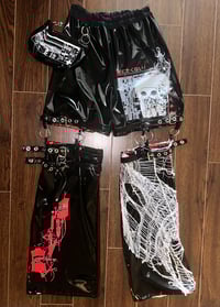 Image 1 of angel autopsy black PVC bondage pants