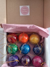 Image 4 of Rainbow fluff baubles