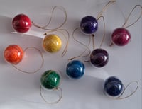 Image 2 of Rainbow fluff baubles