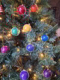 Image 1 of Rainbow fluff baubles