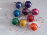 Image 3 of Rainbow fluff baubles