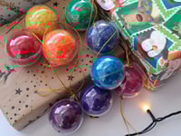 Image 5 of Rainbow fluff baubles