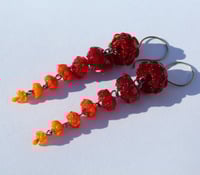 Image 3 of Hanging Floral Gradient earrings (autumn)