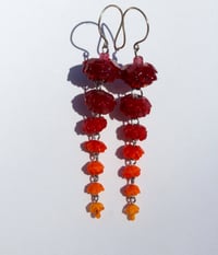 Image 1 of Hanging Floral Gradient earrings (autumn)