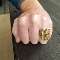 Image 6 of OOAK Jolly Roger Skull Ring, c. 1940s