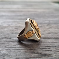 Image 3 of OOAK Jolly Roger Skull Ring, c. 1940s