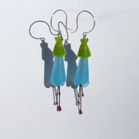 Image 1 of Conical Hanging Flower earrings