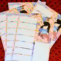 Image 1 of Weekly Planner Sheets Gift Set Illustration Chamorrita Girl Warm Fall Winter Theme