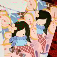 Image 3 of Weekly Planner Sheets Gift Set Illustration Chamorrita Girl Warm Fall Winter Theme