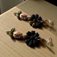 Image 1 of Dangle vintage tulip earrings 
