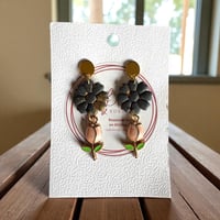 Image 2 of Dangle vintage tulip earrings 