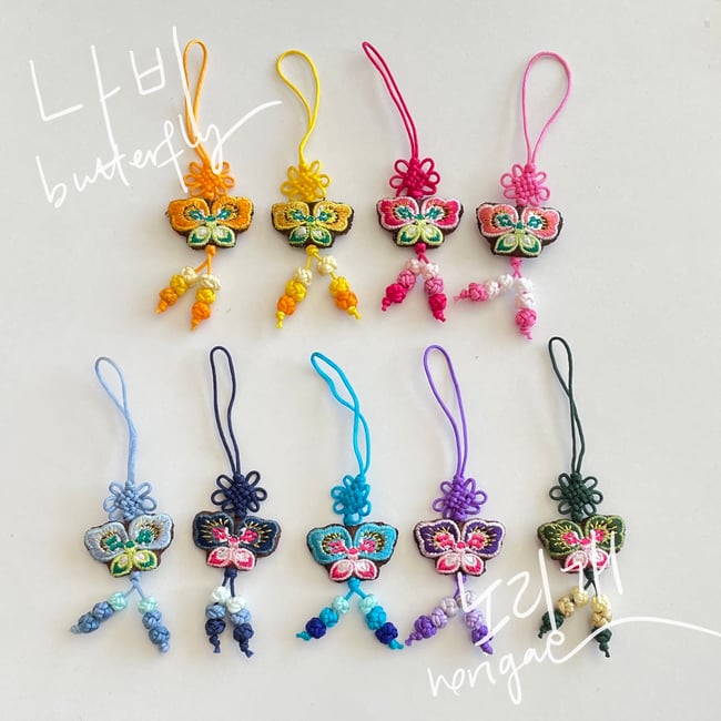 'butterfly' korean traditional norigae charm