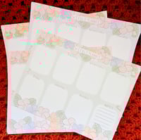 Image 1 of Daily Weekly Planner Sheets Gift Set Tropical Floral Plumeria Flowers