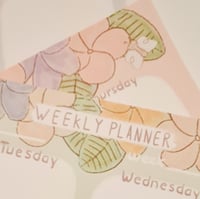Image 2 of Daily Weekly Planner Sheets Gift Set Tropical Floral Plumeria Flowers
