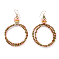 beaded hoop earrings