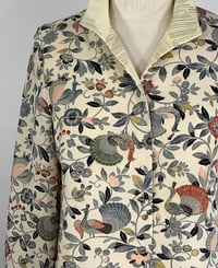 Image 2 of Cream with Peacocks Hitoe