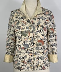 Image 3 of Cream with Peacocks Hitoe