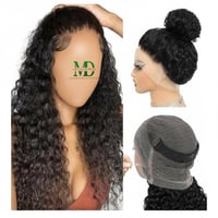 Image 2 of Deep Wave Lace Front Wigs Human Hair Pre Plucked 13x6 Curly Human Hair Wig 200%