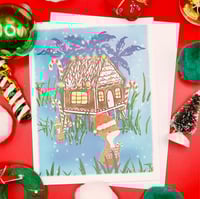 Image 1 of Christmas Holiday Blank Notecards Illustration Ko'ko Birds Holiday