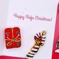 Image 4 of Christmas Holiday Blank Notecards Have A Merry Hafa Holiday!