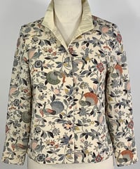 Image 1 of Cream with Peacocks Hitoe