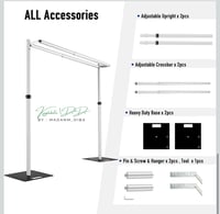 Image 2 of Double Backdrop Stand Heavy Duty,10x10ft Double Crossbar Pipe and Drape Stand,