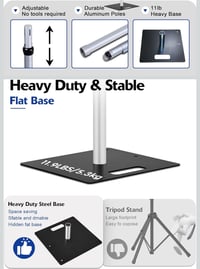 Image 3 of Double Backdrop Stand Heavy Duty,10x10ft Double Crossbar Pipe and Drape Stand,