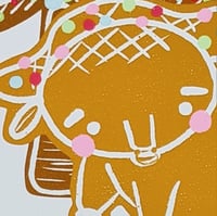 Image 3 of Christmas Blank Notecards Gingerbread Cookie Illustration Tropical Carabao 