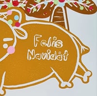 Image 4 of Christmas Blank Notecards Gingerbread Cookie Illustration Tropical Carabao 