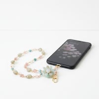 Image 5 of 6-in-1 aquamarine larimar summer party lanyard bracelet choker charm