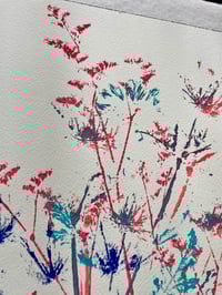 Image 2 of "Flower Bomb" Painted Flowers on Arches Paper.