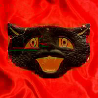 Image 1 of H. E. Luhrs Co. - Early Pressed-Pulp Halloween Cat Mask (1928-1934) 