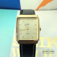 Image 3 of 1987 Seiko Chronos Quartz 'Tank' Gold Dress Watch (9021-5220)