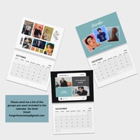 Image 2 of Kpop Multifandom Calendar, Kpop Desk Calendar 2026, Kpop Custom Calendar, Gift for Kpop Fan