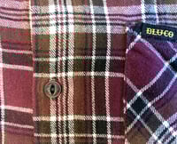 Image 4 of Bluco work garment flannel shirt iron heart, size M