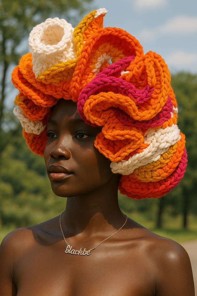 Image of Xxl ruffle orange crème 