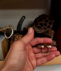 Image 5 of Carnelian and Obsidian Open Style Ring