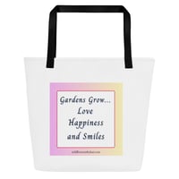 Image 4 of Hollyhock with Bumble Bee - Large Tote Bag