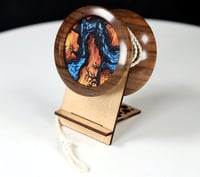 Image 1 of English Walnut "Fractal" yo-yo, #2025-266