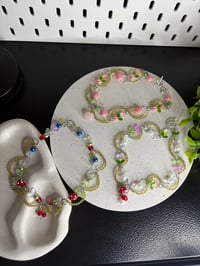 Image 2 of Cottagecore Green Swirl Choker Necklaces Collection