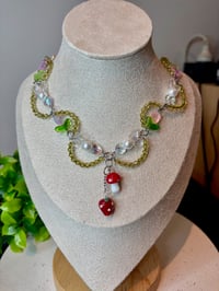 Image 6 of Cottagecore Green Swirl Choker Necklaces Collection