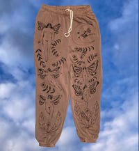 Image 1 of "Butterflies and Flowers" sweatpants Large 