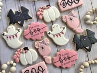 Image 1 of A little boo is almost due baby shower cookies ! Several styles and custom  colors