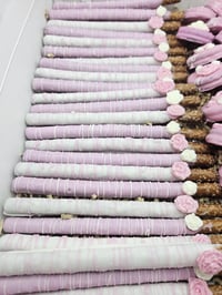 Image 1 of Baby in bloom chocolate covered pretzels