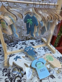 Image 2 of Custom Baby Shower Cookies: Onesie Hanger Favors